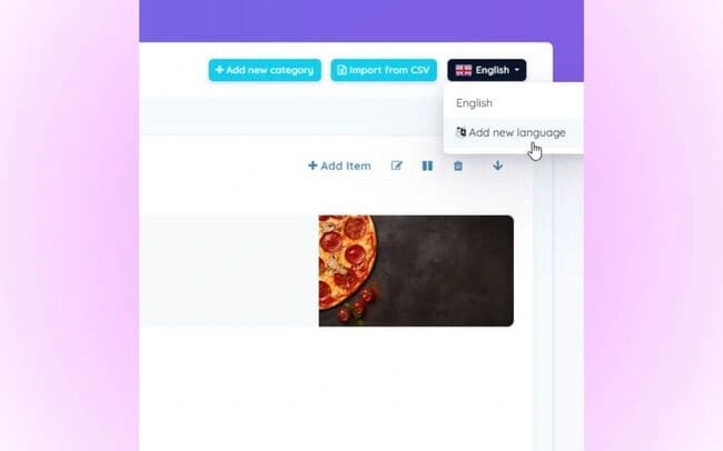 Multilingual Menus for Tourists